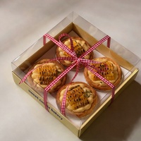 Scatola per Torte di Mais Grigliato con Coperchio Trasparente, Confezione in Carta Stampata Personalizzata per Pasticceria