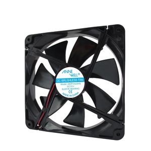 工場供給 14025 DC 24V ブラシレスモーター 軸流ブラシレス排気ファン 140mm 2ピン 高風量 低騒音 ネットワーク冷却ファン用 - Product Image 1