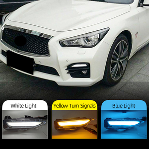 P & D voiture pare-chocs avant antibrouillard jour feux de signalisation DRL lampe pour Infiniti Q50 Sport modèle 2014-19 Drl antibrouillard - Product Image 5