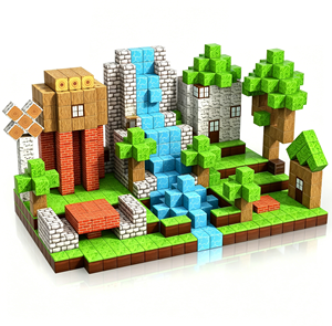 100 Piezas de Bloques Magnéticos, Juguetes de Construcción STEM para Niños de <span class=keywords><strong>3</strong></span>+ Años, Juguetes de Construcción Apilables Montessori, Regalo para Niños y Niñas - Product Image 1