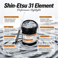 Shin-Etsu Original Hot Sale 8.1W Pâte Thermique Liquide Métallique au Gallium-Silicium Element 31 pour Refroidissement CPU/GPU d'Ordinateur Portable