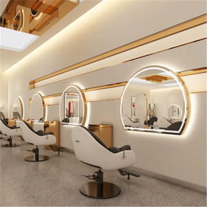 Modern Design Barber Shop <b>Mirror</b> Wall Hanging Simple LED Hair Cutting Salon <b>Mirror</b> <b>with</b> <b>Light</b> - Product Image 6
