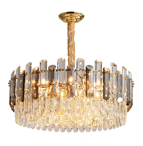 Zeal Lighting Crystal Luxury Chandelier Sala de estar Nordic Gold Lámpara colgante moderna Colgante Modernes - Product Image 4