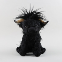Nuevo Diseño de Vaca Escocesa de Peluche de 25 cm, Animal de Peluche, Venta al por Mayor de Juguetes de Peluche de Vaca de las Tierras Altas con Música