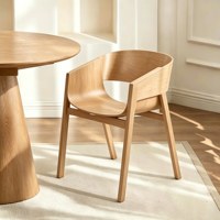 Chaise de restaurant moderne de luxe nordique avec accoudoirs, en bois massif, style Wabi-sabi, rétro, pour usage domestique, chaise de bureau à dossier, chaise de salle à manger simple