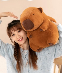 JM capibara borsa acqua graziosa copertura di peluche per alleviare il dolore periodo di crampi calore invernale scaldamani animali imbalsamati giocattolo - Product Image 6