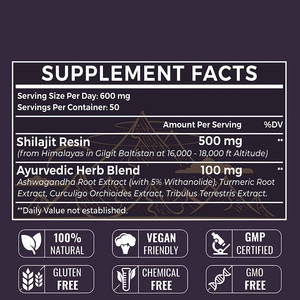 Resina de Shilajit del Himalaya <span class=keywords><strong>100</strong></span>% Pura, Ácido Fúlvico de Grado Oro con 85+ Minerales Traza, Complejo Energético para Adultos - Product Image 2