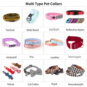 Collier de chien en cuir de luxe ensemble de laisse Collares Para Perros Hundehalsband personnalisable marque privée nom étiquette accessoires - Product Image 4