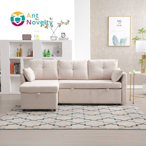 Divano Componibile Modulare a Forma Quadrata Convertibile con Chaise Longue Reversibile <span class=keywords><strong>e</strong></span> Sedute con Vano Contenitore per Appartamenti <span class=keywords><strong>e</strong></span> Palestre - Product Image 1