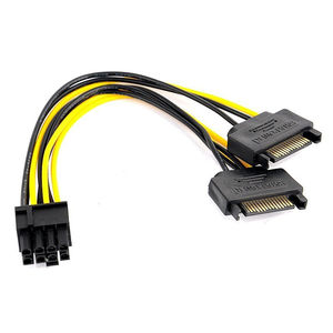 <span class=keywords><strong>สาย</strong></span>เคเบิลอะแดปเตอร์สำหรับ<span class=keywords><strong>การ์ด</strong></span>กราฟิก15pin กับ8pin ขนาด20ซม. <span class=keywords><strong>สาย</strong></span>ไฟพาวเวอร์ซัพพลาย PCIE SATA 8P ไปยัง SATA ขายส่งจากโรงงาน - Product Image 1
