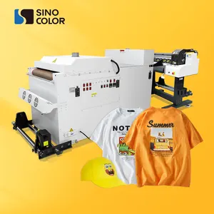 Mesin Desain Terbaik Kepala Ganda I3200 2400Dpi Rol 60 Cm PET Film T Shirt Tekstil DTF Printer Garmen