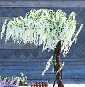 Albero Artificiale Premium con Catena Dorata, Albero Finto Realistico di Laburnum Anagyroides con Fiori Gialli di Lusso per Decorazione di Casa, Ufficio e Ingresso - Product Image 2