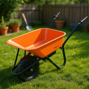 Electric Garden Wheelbarrow 500W 4 Cu Ft Capacity Pneumatic Wheel Metal Handle One Wheel <b>Transport</b> Tool - Product Image 2