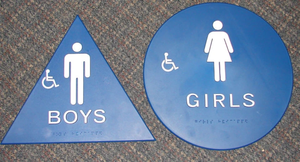 Señalización de Baño Táctil para Discapacitados, Cumple con ADA, Título 24, Estándar de California, Acrílico de 1/<span class=keywords><strong>4</strong></span> de Pulgada, Venta al Por Mayor - Product Image 2