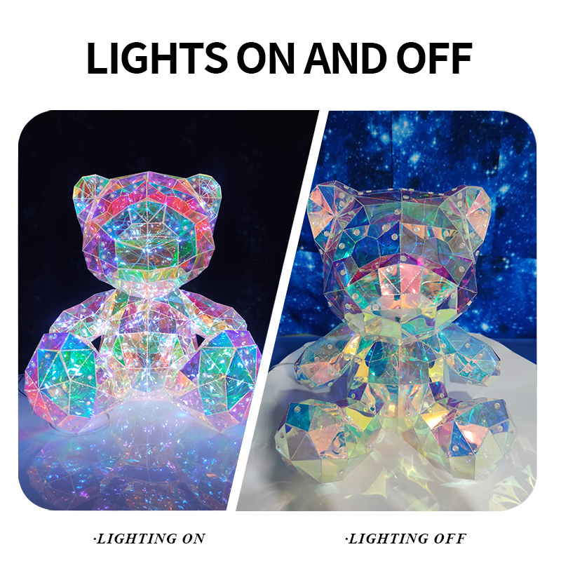 Teddy Bear LED Lights - Jingquan Brand Night Lamps for Valentine's Day Christmas Gifts