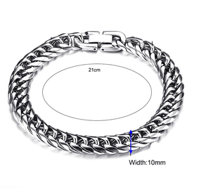 316L स्टेनलेस स्टील 10mm पुरुषों कंगन क्यूबा लिंक हाथ-श्रृंखला वाइकिंग गुंडा पुरुष उपहार गहने दैनिक Pulseira थोक dropshipping - Product Image 3