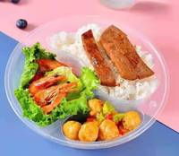 Boîte à Lunch en plastique micro-ondable, contenant jetable en plastique, compartiments de rangement des aliments/contenants pour préparation de repas avec couvercle, 100 unités