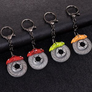 Novedad Llavero de freno automotriz Piezas de automóvil de <span class=keywords><strong>metal</strong></span> Llavero de freno de disco Calibradores de cubo Llavero de afinación para hombres - Product Image 4