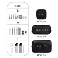 Trousse de maquillage transparente, petite sacoche de voyage de détail ou mallette à maquillage pour femmes, pochette de rangement et trousse de toilette beauté