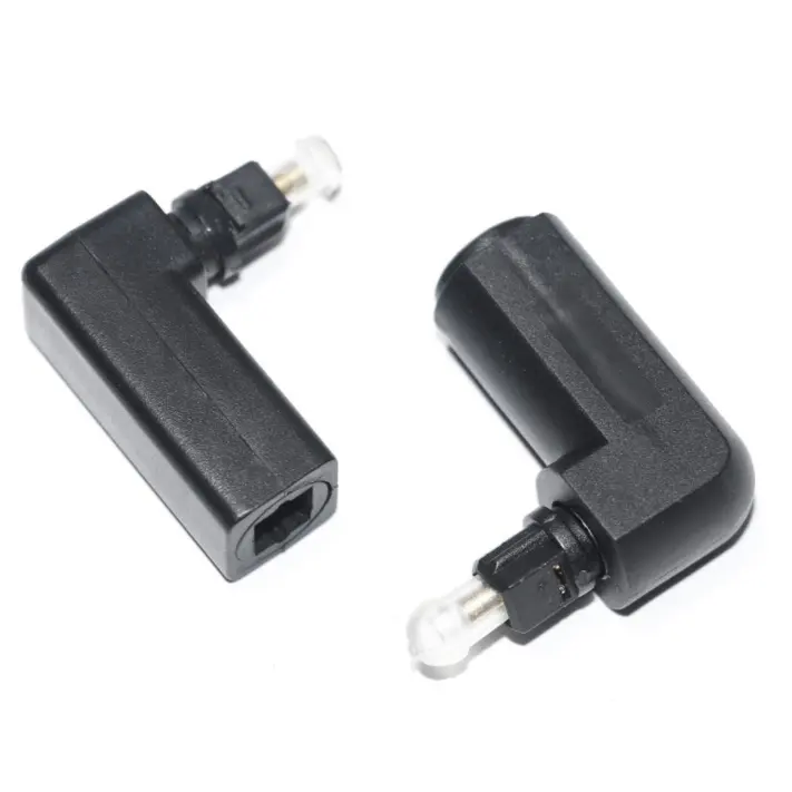 Right Angle Optical 3.5mm Female Mini Jack Plug To Digital Toslink Male Audio Adapter Connectors angle 90 degree