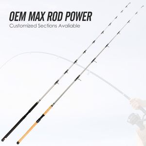 Jigging Rod Poses vierges Pêche Mouche Deux Mains Tagok 50 Kg 13 Ft Alat Pancing Laut Aas Graphite Tube <span class=keywords><strong>Canne</strong></span> Sept Mètres - Product Image 2