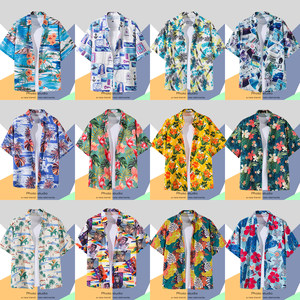 Chemise hawaïenne décontractée <span class=keywords><strong>pour</strong></span> homme Kango, imprimé floral personnalisé, manches courtes, boutonnée, <span class=keywords><strong>pour</strong></span> l'été et la plage - Product Image 6