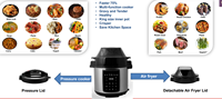 Cuisinière à pression électrique multifonction Storman en acier inoxydable pour la maison, écran LED, capacité de 6 L, revêtement antiadhésif, efficacité énergétique