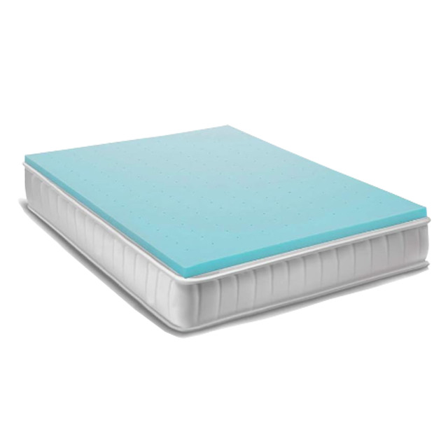 King Size Ventilated Gel Bed Topper Cooling Memory Foam Mattress Tpper with Fabric for Comfortable Sleep