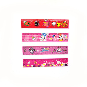 Regla Recta de Plástico Kawaii, Papelería Escolar para Niños, Diseños Creativos de Dibujos Animados, Reglas de 6 Pulgadas - Product Image 3