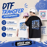Transferts DTF personnalisés, impression de transfert de haute qualité, autocollants de transfert thermique en plastisol pour vêtements