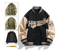 Veste de baseball en cuir brodée vintage de haute qualité, style américain, unisexe, pour hommes, style hip-hop