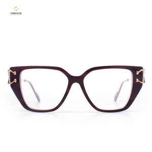 Trực tiếp từ nhà máy thâm quyến quá khổ cổ điển Mèo Mắt Phong Cách Màu xanh ánh sáng Blocker Kính mắt <span class=keywords><strong>Frames</strong></span> Màu Sọc nhìn - Product Image 4