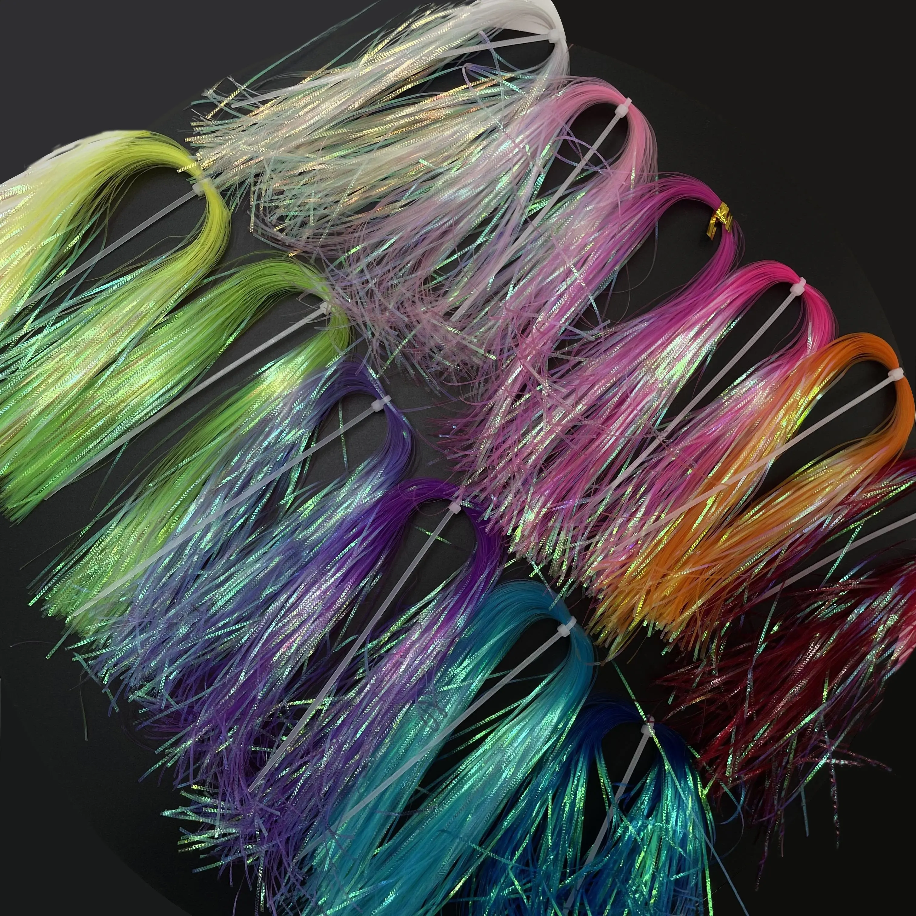 in stock Fishscale 12 colors fly tying krinkle flash fly tying materials Crinkle Flash fly tying Wing Leg Material