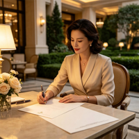 Papier d'art à base d'amidon avec logo en feuille d'or |   Papeterie d'hôtel de luxe écologique |   Papier à en-tête personnalisé pour hôtel cinq étoiles |   Écriture fluide