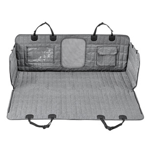 ผ้าคลุมเบาะรถยนต์สำหรับสัตว์เลี้ยงแบบถอดได้ กันน้ำ ลายสก็อตสุดหรู สำหรับสุนัข สำหรับด้านหลังรถยนต์ แบ่งออกเป็นสองช่องตาข่าย พร้อมสายรัดนิรภัย ใช้ได้ทุกฤดู - Product Image 2