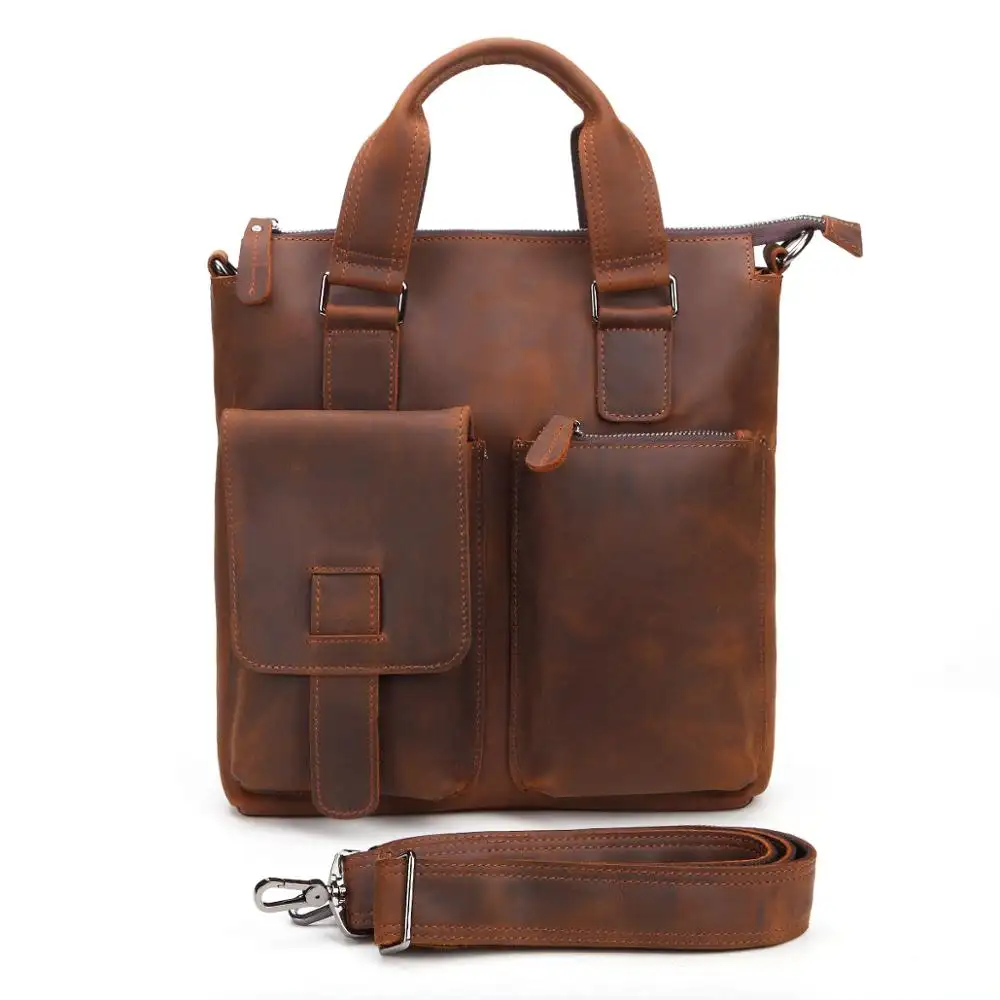 Name Brand High Class Leather Men's Tote Bag