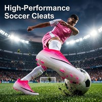 Chaussures de football pour hommes légères et respirantes en cuir synthétique, crampons de football, prix fournisseur