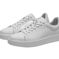 Baskets décontractées en cuir véritable blanc pour hommes, nouveau style 2025, chaussures tendance