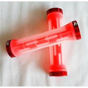 Poignées de guidon de vélo 22,2 mm violettes semi-transparentes en résine plastique pour VTT - Product Image 2