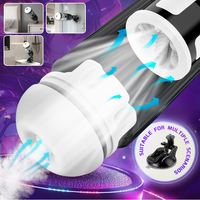 Masturbateur Électrique Masculin 10 Modes de Vibration et de Poussée Jouet Sexuel Automatique Godet de Masturbation pour Hommes Machine de Masturbation Masculine
