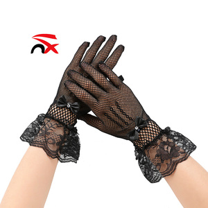 <span class=keywords><strong>Gants</strong></span> de cérémonie en dentelle noirs, blancs et rouges pour femmes, <span class=keywords><strong>gants</strong></span> de mariée papillon pour mariage, fête et bal de promo - Product Image 2