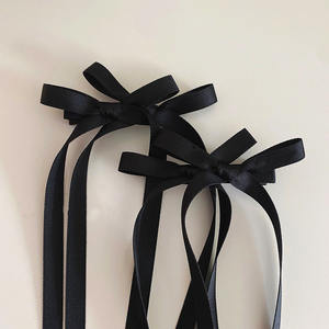 时尚女性可爱彩色丝带蝴蝶结发夹长流苏发夹发饰简约甜美风格 - Product Image 6