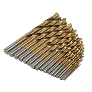 Lot de 13/19 forets hélicoïdaux à queue droite en titane nitrué, 1,0-3,0 mm, pour perceuses électriques transfrontalières - Product Image 4
