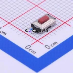 1TS002E-2600-2500-CT Tactile Switch SMD,3.7x6.1mm Switch Single Pole Single Throw Rectangle Button 2.6N Vertical Mount - Product Image 1