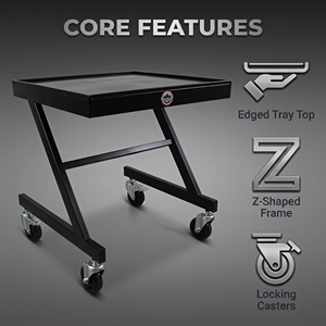 Heavy Duty Metal Rolling Workbench Trolley Industrial Workshop Transport Utility Cart Durable Frame Warehouse Use - Product Image 2