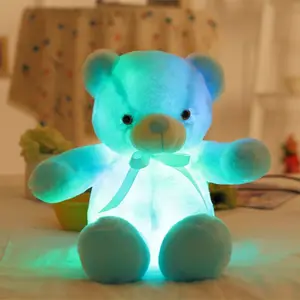 Werbeartikel Großhandel elektrische LED-Leuchte leuchtende gefüllte Tierspielzeuge Plüsch-Teddybär