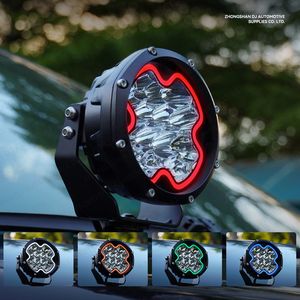 Faro Auxiliar LED Amarillo <span class=keywords><strong>de</strong></span> 5 Pulgadas con Haz <span class=keywords><strong>de</strong></span> Inundación para Conducción, Antiniebla, Trabajo, Cuneta y <span class=keywords><strong>Luz</strong></span> Estroboscópica para Coche, Camión, Todoterreno, Jeep - Product Image 1