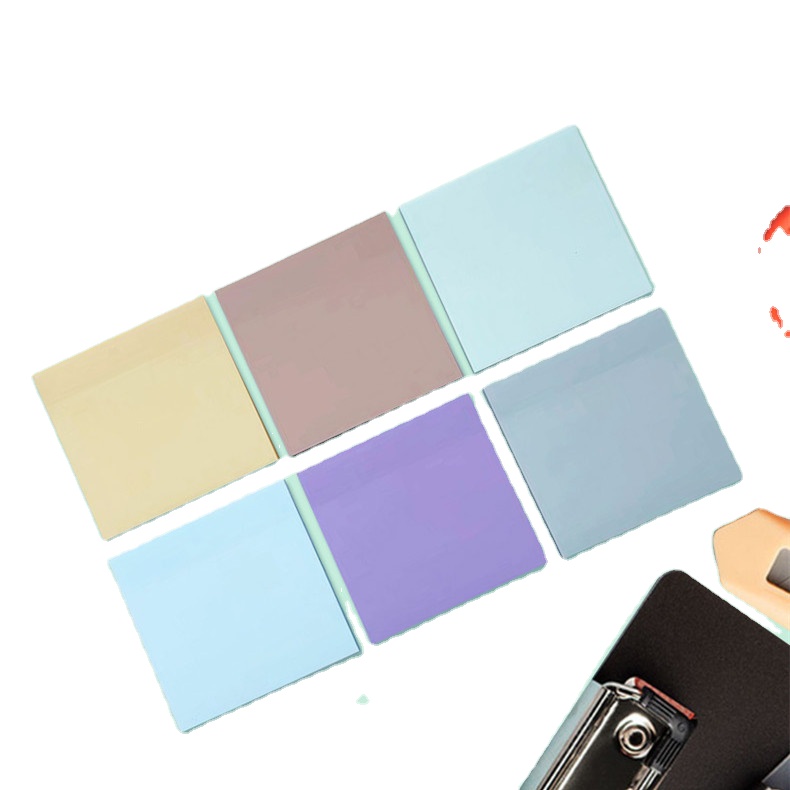 Прозрачные липкие заметки 3x3, прозрачные липкие заметки в ярких цветах