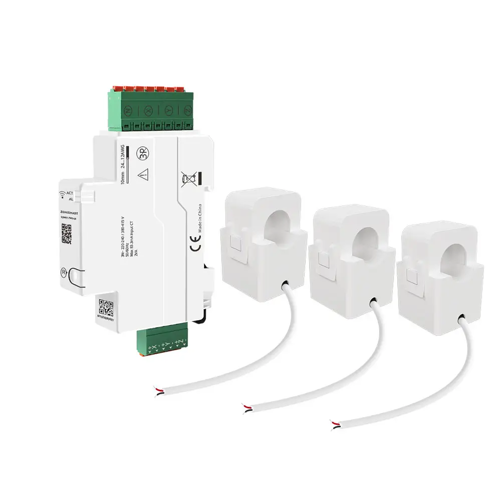 Zemismart Tuya Monitor energi listrik, alat ukur daya 3P 120A WIFI Real-time Aplikasi kehidupan pintar