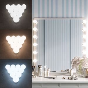 3000K-7000K Atenuación G45 Bombilla Adhesivo de espuma de doble cara Giratorio Moderno LED Baño Maquillaje Espejo Luz - Product Image 2